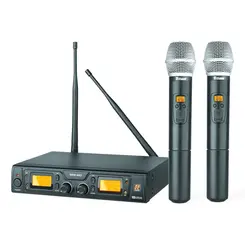 Microfone Sem Fio Duplo UHF Staner SRW48D/HT-48