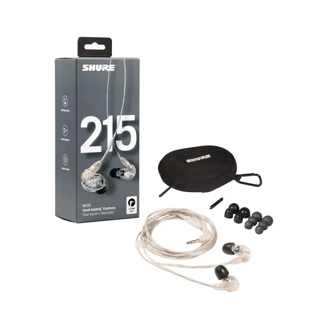 Fone de Ouvido In-Ear Shure SE215-CL PS.12815.3166 - Fone de