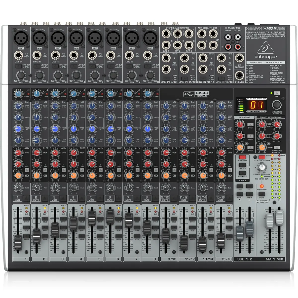 BEHRINGER XENYX X2222USB ミキサー Mesa Behringer XENYX X2222USB PS.12815.347 - Mesa Behringer XENYX