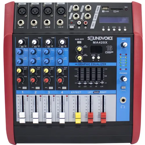 Mesa de Som Amplificada Soundvoice MA420X