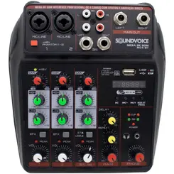 Mesa de Som Compacta Soundvoice MC4 BT