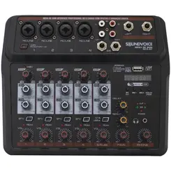 Mesa de Som Compacta Soundvoice MC6 BT