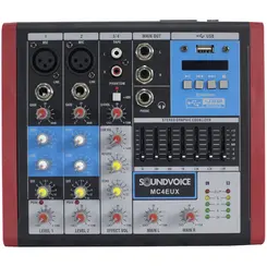 Mesa de Som Compacta Soundvoice MC4 EUX