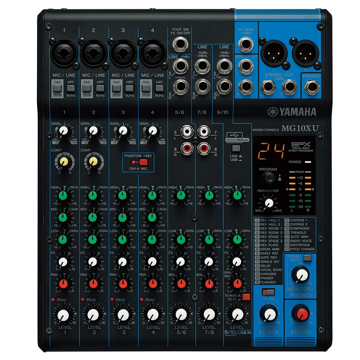 YAMAHA MG10XU 美品 YAMAHA Mixer Analógico Yamaha Mg10Xu De 10 Canais, Com 4 Pré