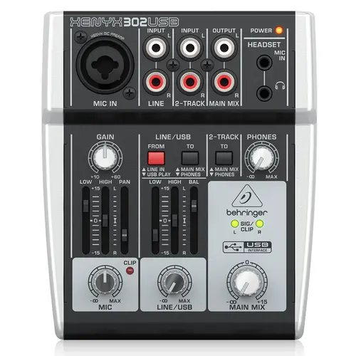 Mesa Behringer XENYX 302 USB PS.12815.341 - Mesa Behringer XENYX