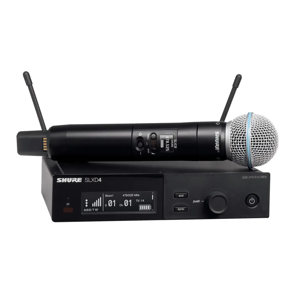 Sistema Sem Fio Shure SLXD24/B58-G58 PS.12815.8750 - Microfone Sem