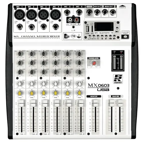 Mesa de Som Staner MX-0603 USB