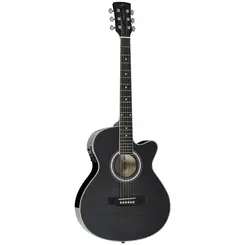 Violão Mini Jumbo Elétrico Vogga VCE330 BMF (Black Maple Flamed)