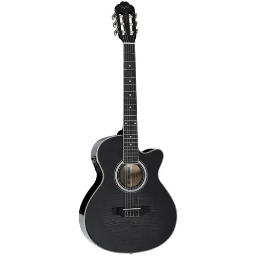 Violão Mini Jumbo Elétrico Vogga VCE340 BMF (Black Maple Flamed)