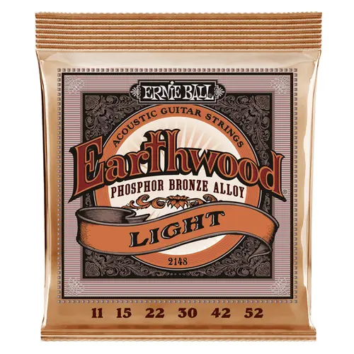 Enc 011-052 Ernie Ball p/Violão Aço Earthwood Tensão Leve Phophor Bronze P02148