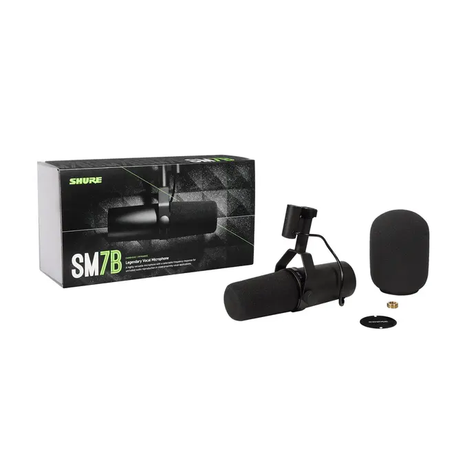 Microfone Dinâmico Cardioide Shure SM7B PS.12815.6563 - Microfone