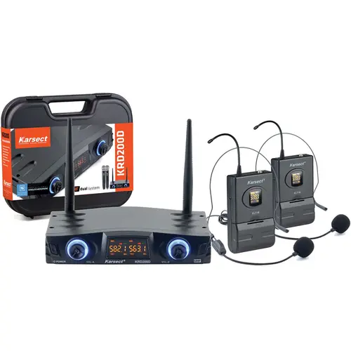 Microfone Sem Fio Duplo Karsect KRD 200 DH