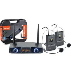 Microfone Sem Fio Duplo Karsect KRD 200 DH