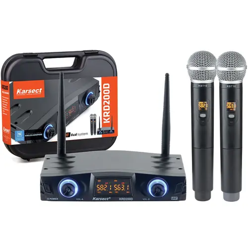 Microfone Sem Fio Duplo Karsect KRD 200 DM