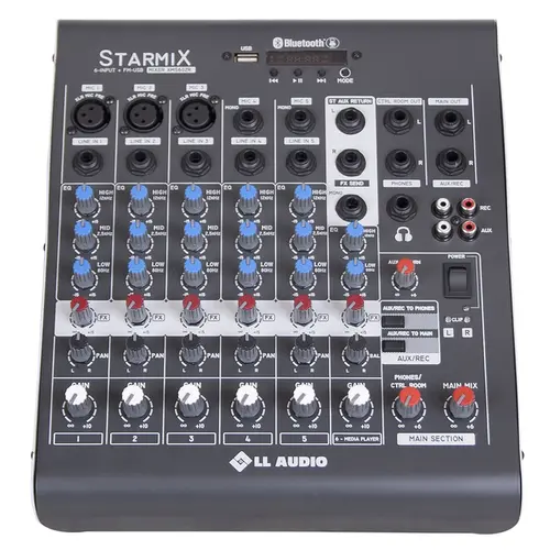 Mesa de Som LL Audio Starmix XMS602R