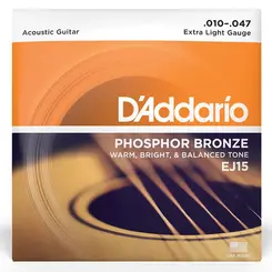 Encordoamento Violão Aço D Addario EJ15 010-047