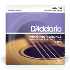 Encordoamento Violão D Addario aço EJ26 011-052