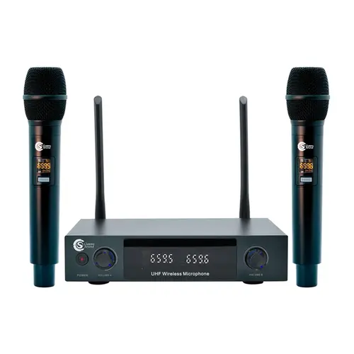 Microfone sem Fio Duplo UHF Custom Sound CW 60