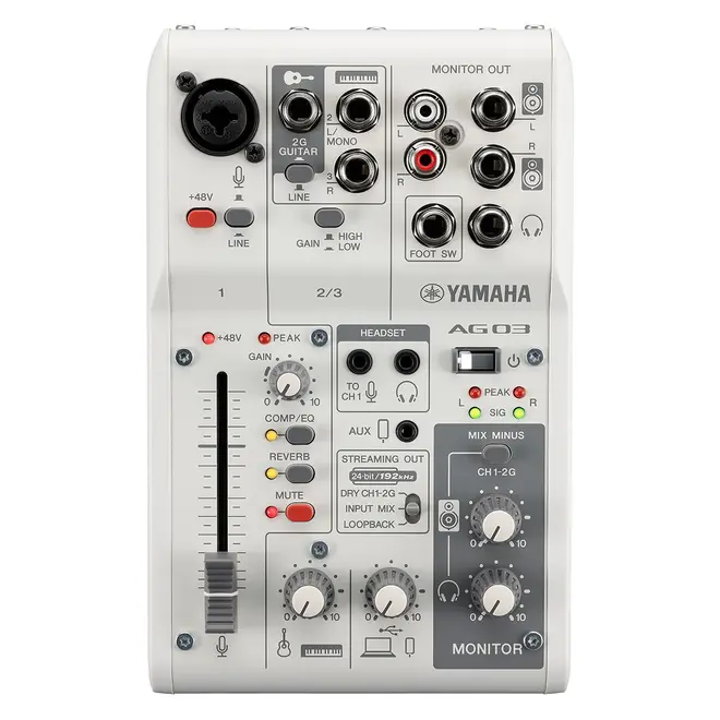 Kit Streaming Yamaha AG 03 MK2 LSPK Branco PS.12815.9240 - Kit