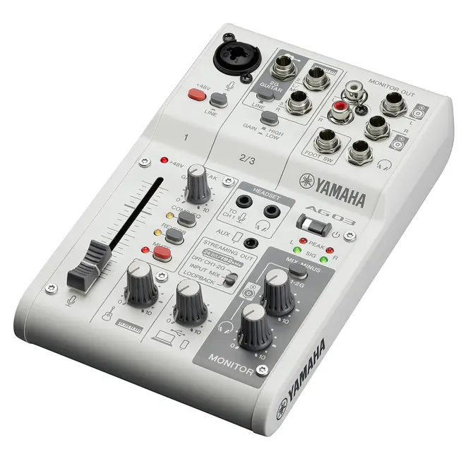 DTM・DAW YAMAHA AG03 MK2 WHITE LSPK Kit Streaming Yamaha AG 03 MK2 LSPK Branco PS.12815.9240 - Kit