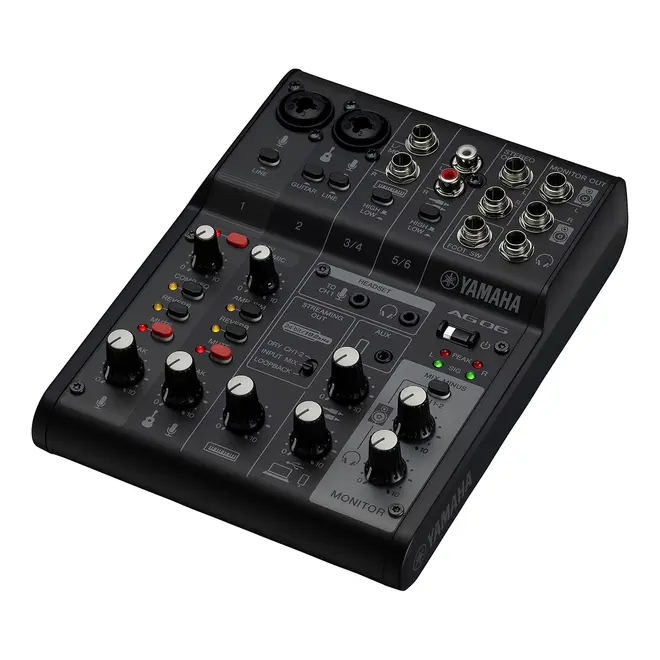 Interface de Áudio Yamaha AG06MK2 Preta PS.12815.9237 - Interface