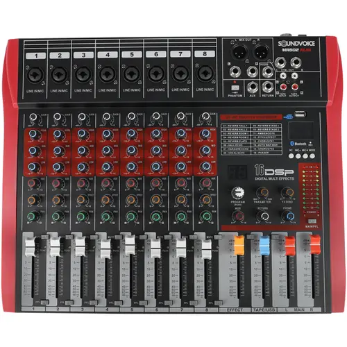 Mesa de Som Soundvoice MR-802 Rubi