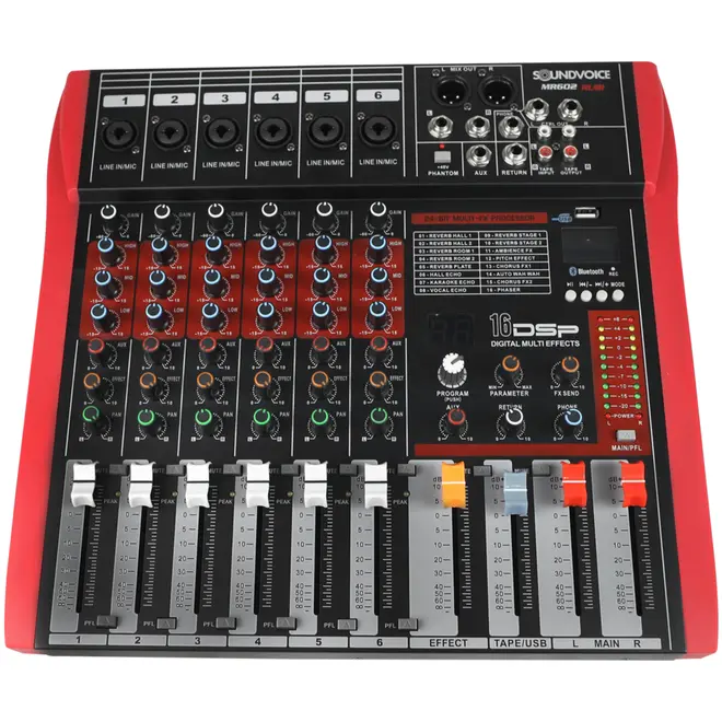 Mesa de Som Soundvoice MR-602 Rubi PS.12815.9344 - Mesa de Som