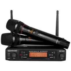 Microfone Sem Fio Duplo Soundvoice MM-520