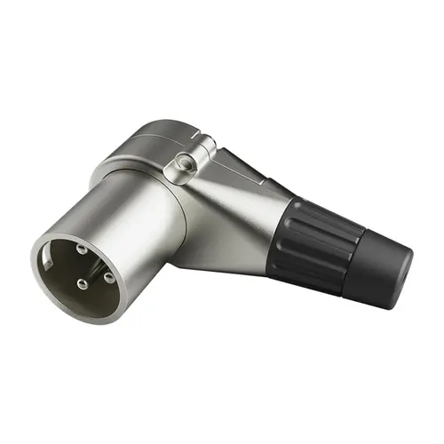 Conector XLR Macho 90 Graus Wireconex WC 2053 BK