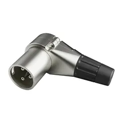 Conector XLR Macho 90 Graus Wireconex WC 2053 BK