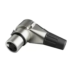 Conector XLR Femea 90 Graus Wireconex WC 2043 BK
