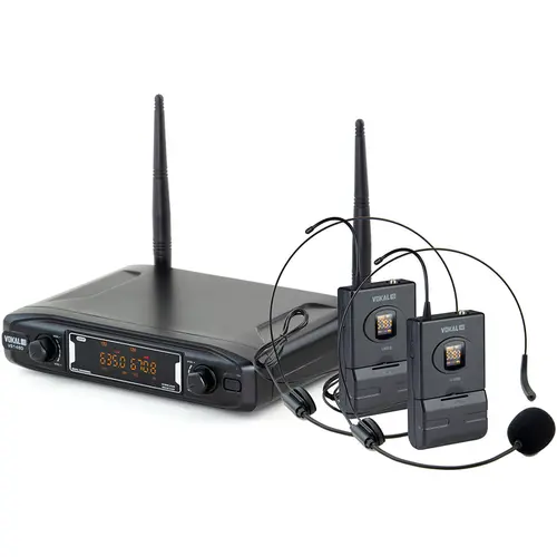 Microfone Sem Fio Duplo Headset Vokal VS148DH PS.12815.9955