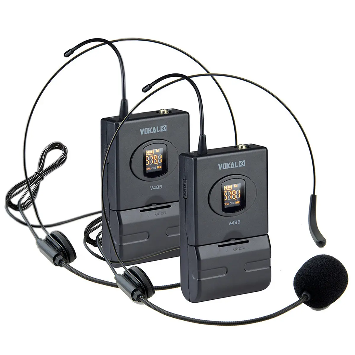 Microfone Sem Fio Duplo Headset Vokal VS148DH PS.12815.9955