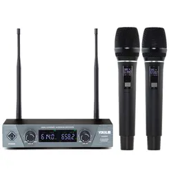 Microfone Sem Fio Duplo de Mão Vokal VS802M