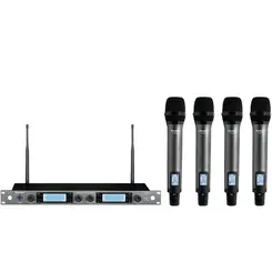 Microfone Sem Fio Quadruplo de Mão Rack Karsect KRP4R