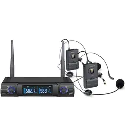 Microfone Sem Fio Duplo Headset Karsect KS248DH