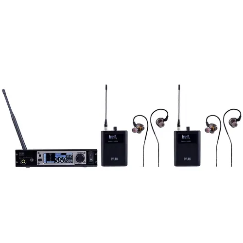Sistema de Monitor Sem Fio UHF C/2 Bodypacks Dylan DSM-600 SUPER