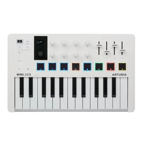 Teclado Controlador MIDI Arturia Minilab MK3 Branco