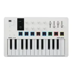 Teclado Controlador MIDI Arturia Minilab MK3 Branco