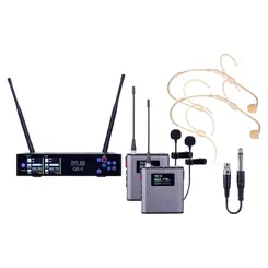 Microfone Sem Fio Duplo UHF Dylan QS-6 600MHZ